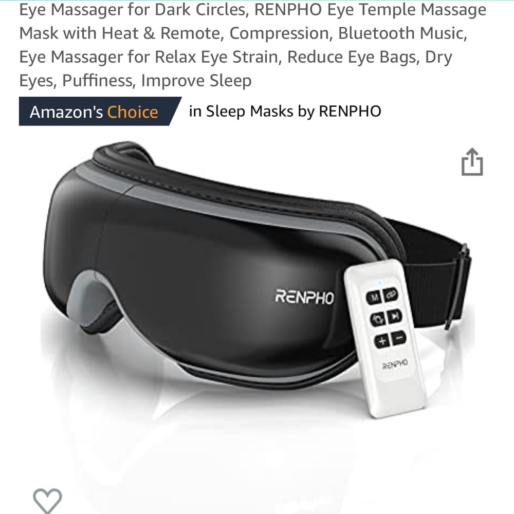 Luxurious eye massager, great for eye strain, migraine relief & relaxation!
